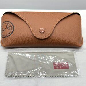 Ray-Ban Universal Brown Medium Sunglasses Case With Cleaning Cloth